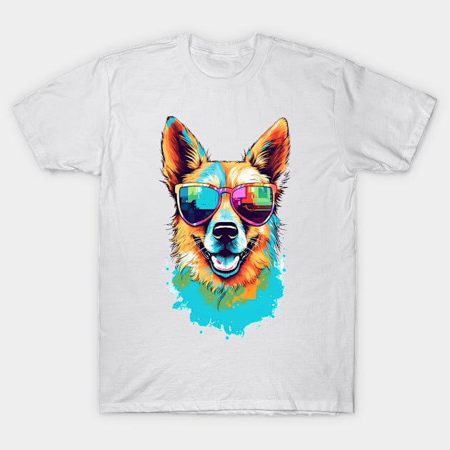 Dog with sunglasses T-Shirt by megaphone